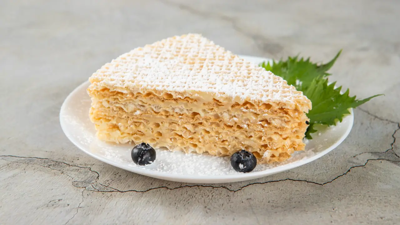 Torta di Waffle con Latte Condensato