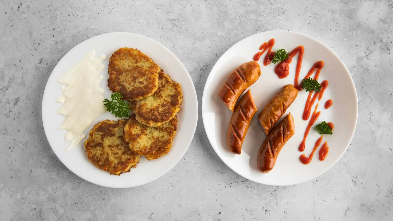 Combo di Frittelle di Patate e Salsiccia Ucraina